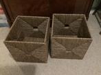 Twee rieten manden, kubus, opvouwbare doos, zijde 32 cm., Ophalen, Zo goed als nieuw, Vierkant, Riet
