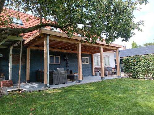 Houtbouw, veranda, overkapping douglas naar eigen wens, Tuin en Terras, Overkappingen, Zo goed als nieuw, Veranda, Ophalen of Verzenden