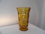 Art Deco Franse relief Vaas, Amber, Ophalen of Verzenden