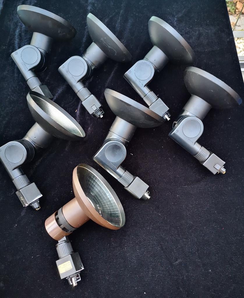 7x Philips Vintage Railspots Industrielampen E27, Huis en Inrichting, Lampen | Spots, Gebruikt, Metaal of Aluminium, Ophalen of Verzenden