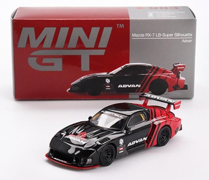 Jsn Mini GT 1:64 Mazda RX-7 LB-Super Silhouette Advan lhd, Hobby en Vrije tijd, Modelauto's | Overige schalen, Nieuw, Auto, Ophalen of Verzenden