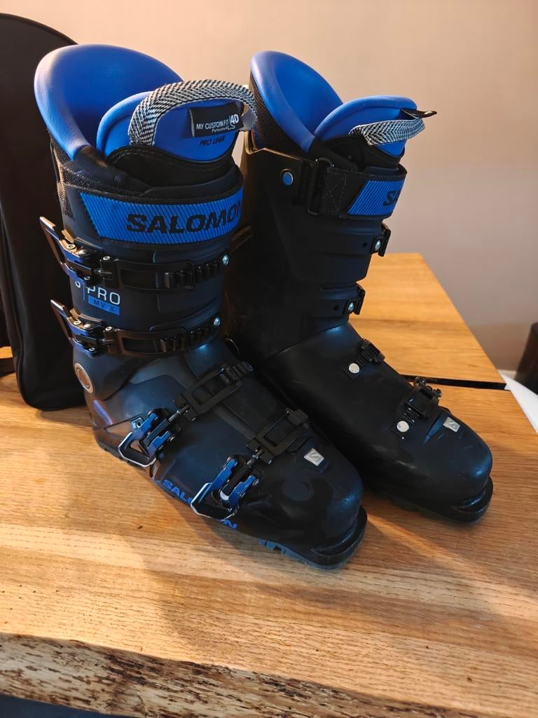 Salomon S Pro MV X skischoenen 28/28,5, Sport en Fitness, Skiën en Langlaufen, 160 tot 180 cm, Schoenen, Zo goed als nieuw, Skiën