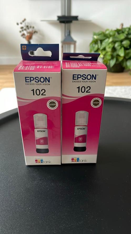 Epson 102 EcoTank Magenta 2 ink bottle, Computers en Software, Printerbenodigdheden, Nieuw, Ophalen of Verzenden