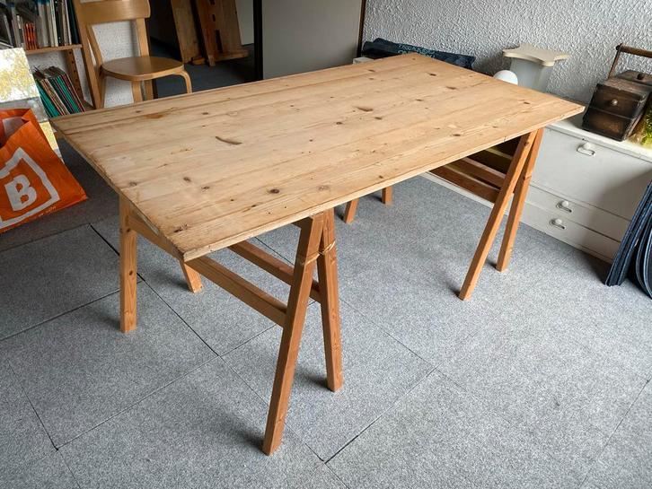 Opklapbare Werktafel / Klustafel, Antiek en Kunst, Antiek | Meubels | Tafels, Ophalen