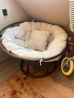 Rotan Stoel met Kussen, Huis en Inrichting, Fauteuils, Ophalen, Gebruikt, Riet of Rotan, 75 tot 100 cm