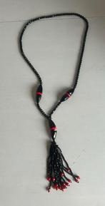 Zwarte git ketting ca1920, Ophalen, Gebruikt, Zwart, Overige materialen