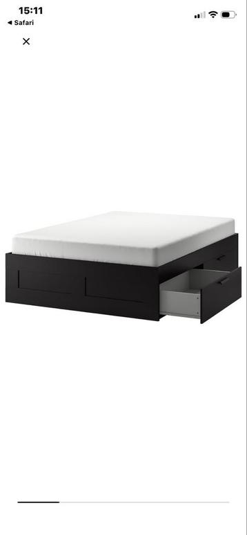 IKEA Brimnes bedframe met opberglades en lattenbodems - afbeelding 3