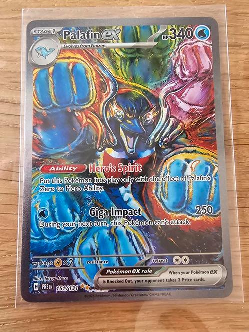 151/131 Palafin ex prismatic evolutions, Hobby en Vrije tijd, Verzamelkaartspellen | Pokémon, Ophalen of Verzenden