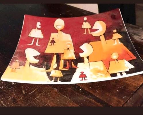Jos Gielen keramiek schaal/wandbord 'Dialoog 48/450, Antiek en Kunst, Antiek | Keramiek en Aardewerk, Verzenden