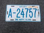 Aruba nummerbord Nummerplaat License plate kentekenplaat, Verzamelen, Ophalen of Verzenden, Gebruikt, Auto's