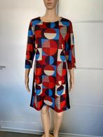 i155 Expresso maat 36=S jurk jurkje blauw/rood/zwart, Expresso, Ophalen of Verzenden, Zo goed als nieuw, Knielengte