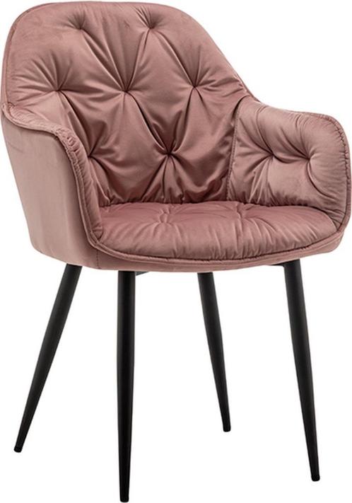 Roseberry -Eetkamerstoel-Roos-Geel - Groen- Grijs - Beige, Huis en Inrichting, Stoelen, Nieuw, Eén, Metaal, Stof, Overige kleuren