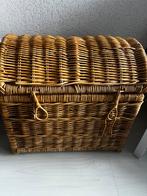 Rieten opberg mand, Huis en Inrichting, Woonaccessoires | Schalen en Manden, Ophalen of Verzenden, Gebruikt, Rechthoekig, Riet