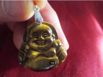 Happy Boeddha (Poe-Tai Ho-Shang) kettinghanger van Tijgeroog beschikbaar voor biedingen