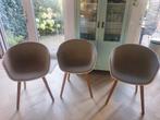 3 hay stoelen licht grijs/ beige, Ophalen, Gebruikt, Grijs, Drie