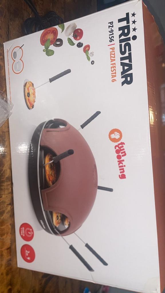 Tristar PZ-9156 PIZZA FEEST 6 personen (NIEUWE), Witgoed en Apparatuur, Ovens, Nieuw, Minder dan 45 cm, Minder dan 45 cm, Ophalen