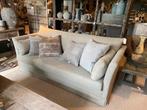 Stoere linnen look bank nieuw 2 3 zitter bankstel landelijk, Ophalen of Verzenden, Nieuw, Hout