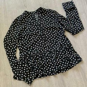 NIKKIE prachtige zwarte blouse Rush met dots , maat 34 beschikbaar voor biedingen