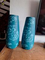 mooie patrol siervazen, Huis en Inrichting, Woonaccessoires | Vazen, Ophalen, Wit, Aardewerk of Porselein, Zo goed als nieuw