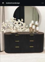 Mango hout zwart dressoir met bon, Huis en Inrichting, Ophalen, Nieuw, 25 tot 50 cm