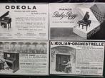 Piano en orgel antieke advertenties jaren 1913-1929, Muziek en Instrumenten, Piano's, Ophalen of Verzenden, Gebruikt, Overige typen