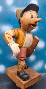 Pinokkio. Houtsnijwerk. Handpainted. Vintage. 30 cm., Antiek en Kunst, Curiosa en Brocante, Ophalen