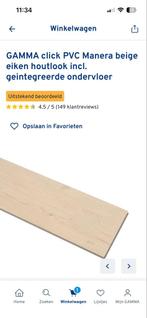 4 nieuwe paks x GAMMA Click PVC Manera Beige Eiken Houtlook, Ophalen, Overige materialen, 50 tot 150 cm, Nieuw