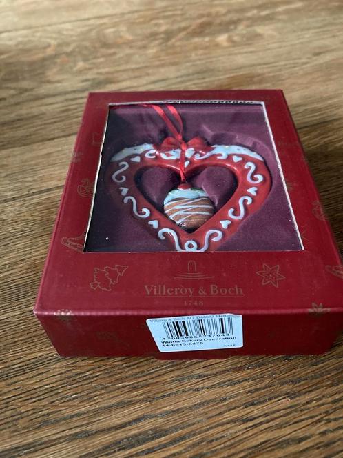 Villeroy & Boch Winter Bakery Hart Rood, Huis en Inrichting, Woonaccessoires | Kandelaars en Kaarsen, Nieuw, Minder dan 25 cm