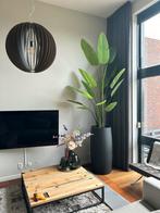 Salontafel wagonplanken eiken industrieel 1.20 x 1.20 x 0.34, Huis en Inrichting, Kasten | Wandmeubels, Ophalen, Zo goed als nieuw