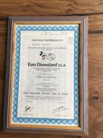 Certificaat van aandeel Euro Disneyland, Ophalen of Verzenden, 1970 tot heden, Certificaat van aandeel