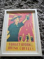Poster koffie, uit Vietnam, ingelijst, Ophalen of Verzenden, Voor 1940, Zo goed als nieuw, Overige onderwerpen