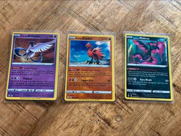 Galarian Articuno, Zapdos, Moltres Evolving skies holos NM beschikbaar voor biedingen
