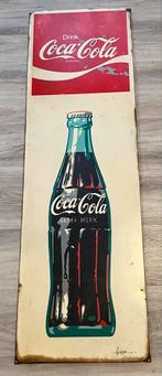 Vintage Coca-Cola Coca-Cola Bord van 1972. 1,45 x 0,45, Ophalen of Verzenden, Gebruikt, Reclamebord