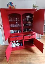 Rode Kast - 2 Delen, Antiek en Kunst, Ophalen