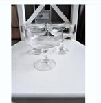 5 vintage kristal  bohemia dessert/glazen op  geslepen voet, Antiek en Kunst, Antiek | Servies los, Ophalen of Verzenden