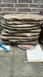 10 flagstones organisch, Tuin en Terras, Ophalen, Gebruikt, Overige typen, Natuursteen