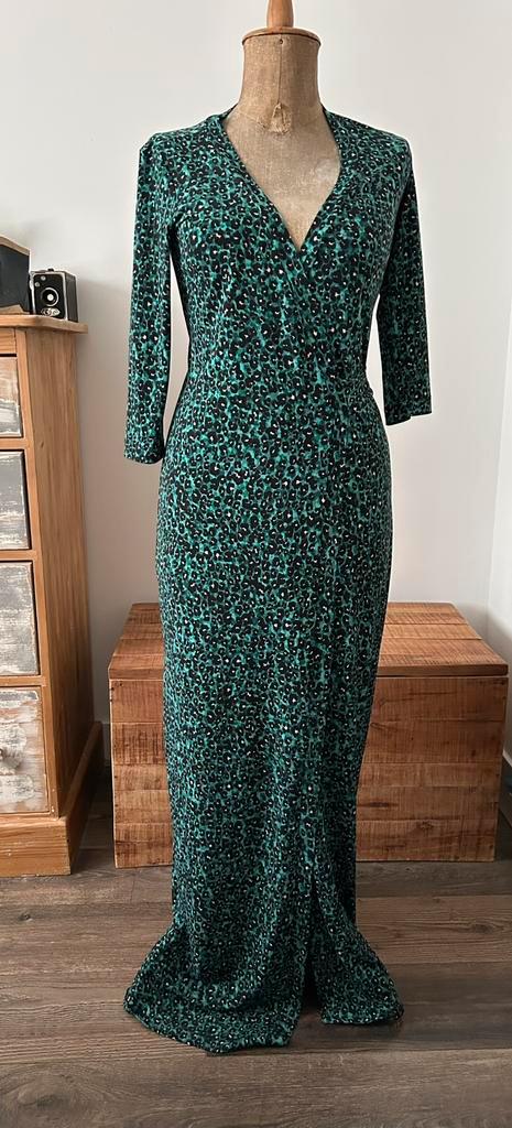 Jurk van Vanilia, Kleding | Dames, Jurken, Gedragen, Maat 36 (S), Groen, Onder de knie, Ophalen of Verzenden