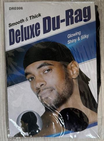 stoere hoofddoek zwarte Deluxe Du-Rag – Stretch & Silky beschikbaar voor biedingen