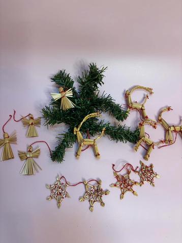 Set Zweedse ornamenten stro 12 stuks beschikbaar voor biedingen