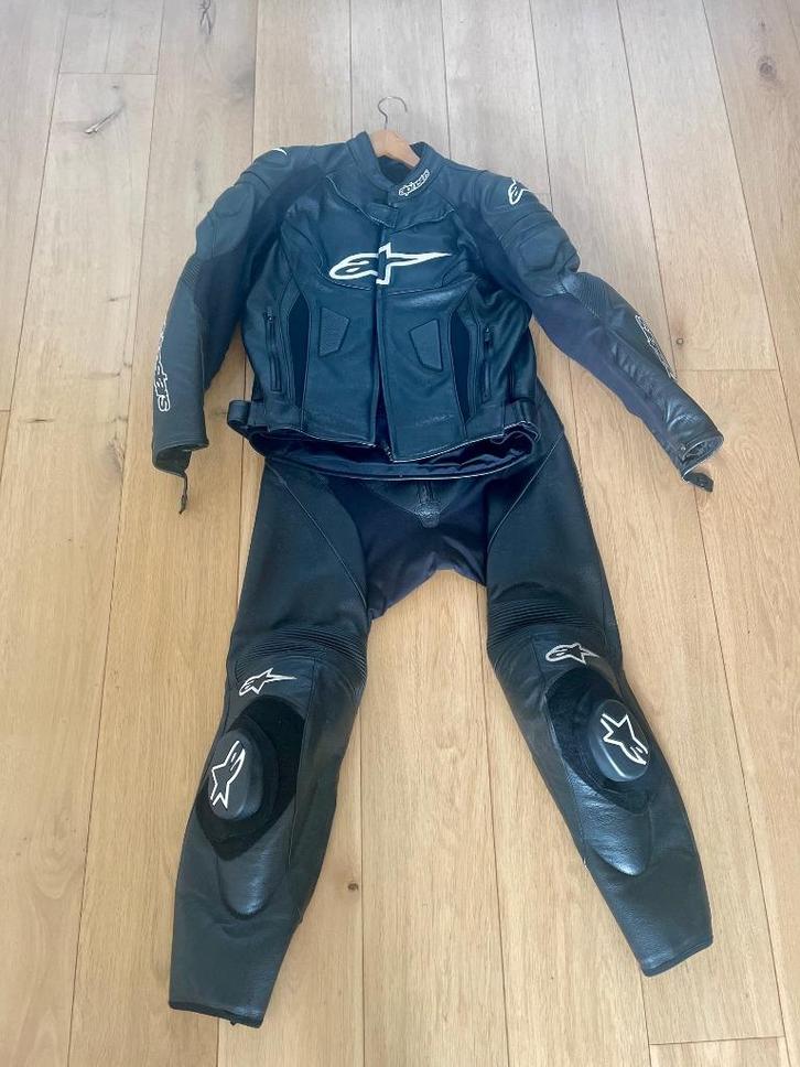 Leren 2-delig Motorpak Alpinestars (EU50), Motoren, Kleding | Motorkleding, Combipak, Heren, Tweedehands, Ophalen of Verzenden