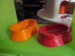 Sergio Asti asbak oranje en rood jaren 70 design space age, Gebruikt, ?, Asbak, ?