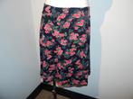 King Louie zwierig rokje bloemen roosjes print M, Kleding | Dames, Rokken, Maat 38/40 (M), Verzenden, Zwart, Zo goed als nieuw