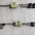 Nonnenrozenkrans crucifix corpus Christi met momento mori, Ophalen of Verzenden, Gebruikt, Christendom | Katholiek