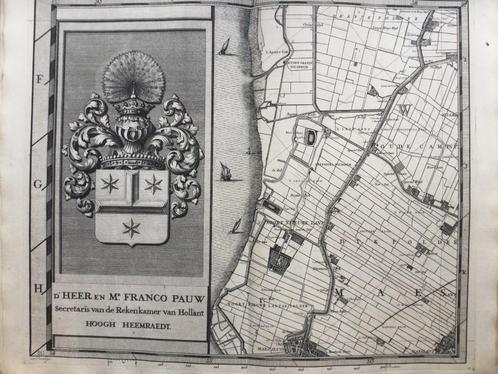 Delfland, Cruquius, Delflant’s, 11e Stuk met Maassluis, 1712, Antiek en Kunst, Kunst | Etsen en Gravures, Verzenden