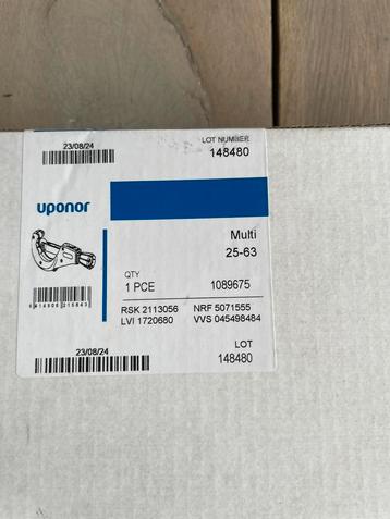 Uponor Snijwiel 25 - 63 nieuw in doos beschikbaar voor biedingen