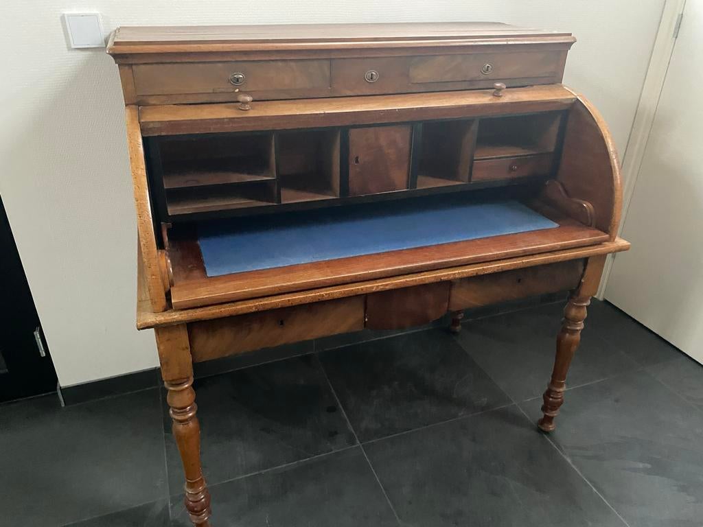 Antiek Jugendstil Roltop Bureau - Hollandse Meubel, Huis en Inrichting, Kasten | Secretaires, Gebruikt, Ophalen of Verzenden