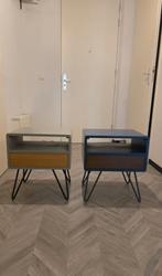 Set of 2 modern side table, Ophalen of Verzenden, Zo goed als nieuw, 25 tot 50 cm, Rechthoekig
