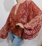 SISSEL EDELBO zijde blouse maat S ZGAN, Zo goed als nieuw, Maat 36 (S), Rood, Sissel Edelbo