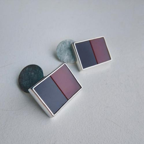 Mooie nieuwe zilveren manchetknopen, Onyx en Carneool, Sieraden, Tassen en Uiterlijk, Manchetknopen, Nieuw, Zilver, Ophalen of Verzenden