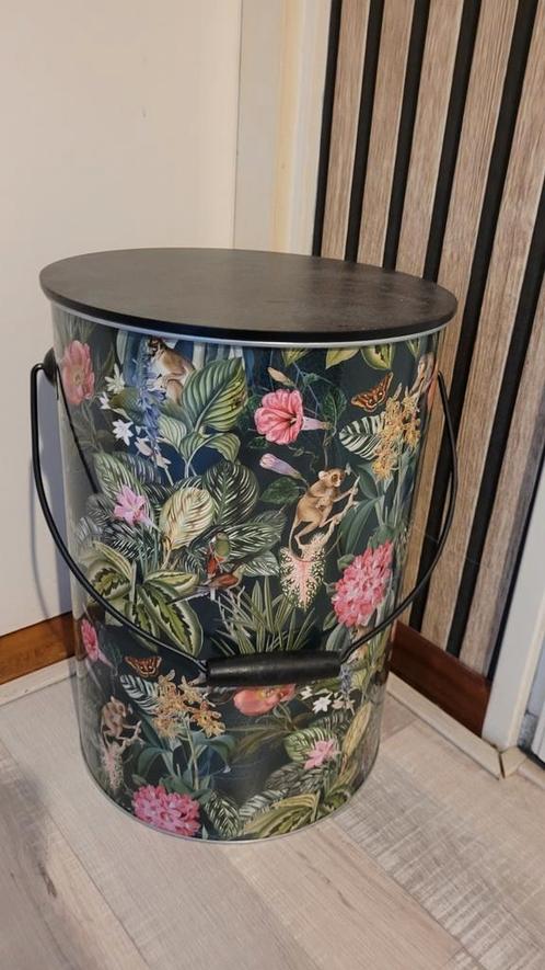 Opbergton, Huis en Inrichting, Woonaccessoires | Prullenbakken, Zo goed als nieuw, Metaal, 50 tot 75 cm, 40 liter of meer, Ophalen of Verzenden